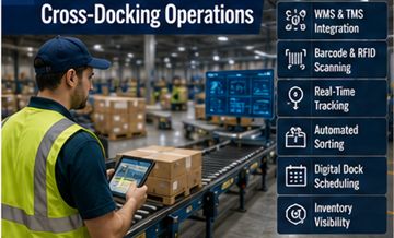 Raktári technológiai rendszerek cross-docking logisztikai műveletekhez