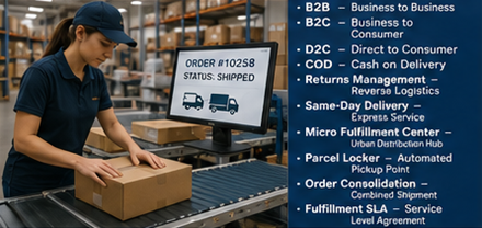 eCommerce fulfillment raktári műveletek csomagszortírozással és online rendelésfeldolgozással