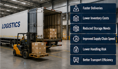 Európai logisztikai elosztóközpont cross-docking műveletekkel
