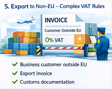Az Európai Unióból kilépő exportfuvar vámáru-nyilatkozattal és szállítási dokumentációval
