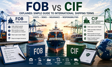FOB és CIF szállítási feltételek összehasonlítása konténerhajós áruszállítással és nemzetközi logisztikai műveletekkel