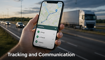 GPS nyomon követés a szállításban: teherautó valós időben, logisztikai platform kommunikáció sofőr és ügyfél között
